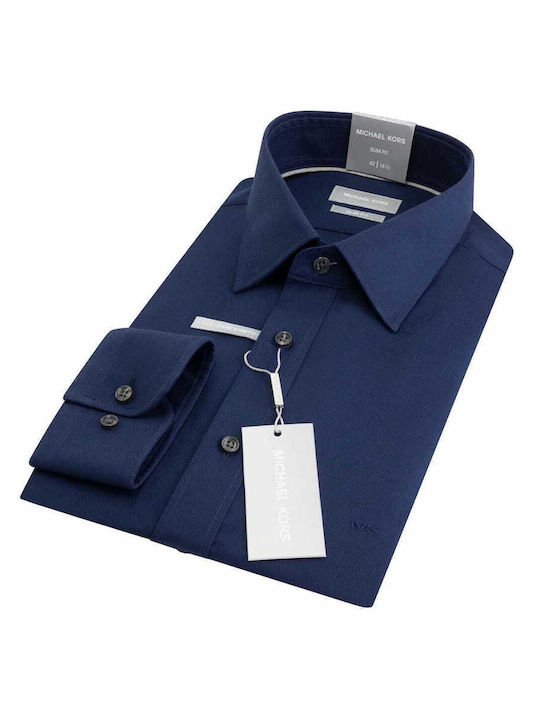 Michael Kors Men's Shirt Cotton Navy Blue