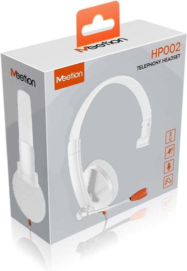 Meetion HP002 On Ear Căști Multimedia cu microfon și conexiune Jack de 3,5 mm în culoarea Alb