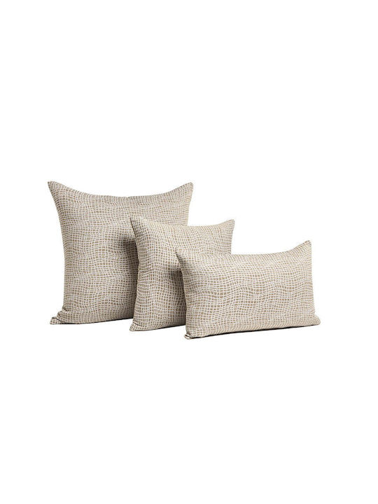 Bed&Bath Διακοσμητική Μαξιλαροθήκη από 100% Βαμβάκι Μπεζ 40x40εκ.