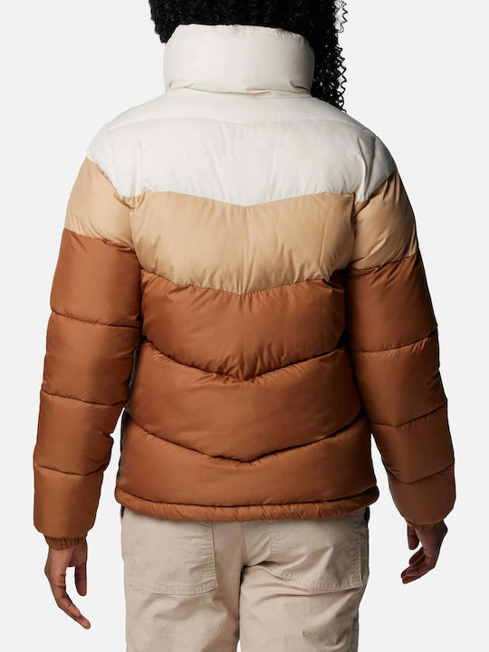 Puffect Ii Women's for Hiking Short Lifestyle Jacket for Winter Camel Brown