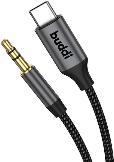 Buddi USB 2.0 Cable USB-C male - 3.5mm Black 1m (122570)