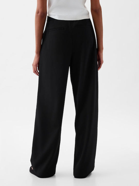 GAP Women's High-waisted Cotton Trousers Black