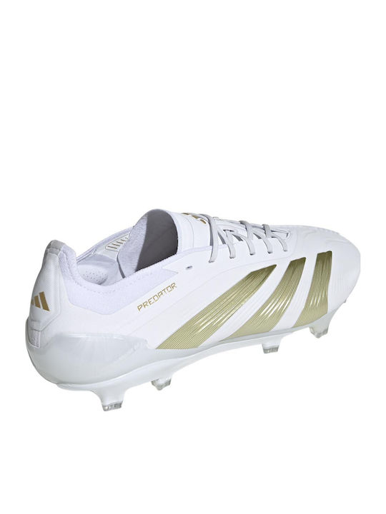 adidas Predator Elite Ποδοσφαιρικά Παπούτσια με Τάπες FG Λευκά