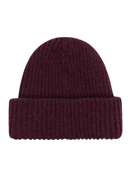 Beanie Beanie Knitted in Burgundy color