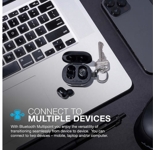 Jlab JBuds Mini Bluetooth Handsfree Earphones with Sweat Resistance and Charging Case Black