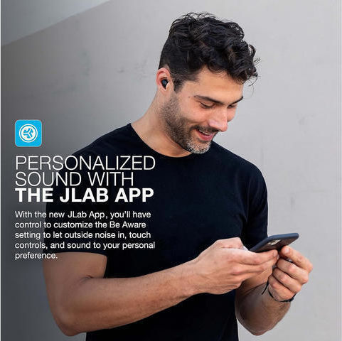 Jlab JBuds Mini Bluetooth Handsfree Earphones with Sweat Resistance and Charging Case Black