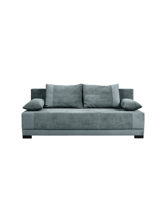 Quatro Двуместен Диван Спалня Текстил със съхранение Тюркоаз 200x88x88см.