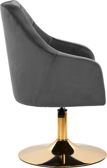 Scaun pivotant 4rico Qs-bl14g catifea gri