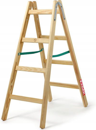 Kadax Ladder Wooden with 4 Steps