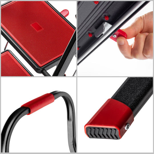 Kadax Leiter Aluminium mit 2 Stufen