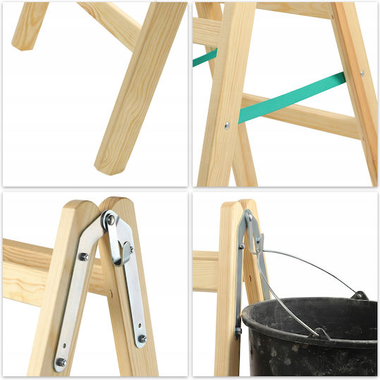 Kadax Ladder Wooden with 4 Steps