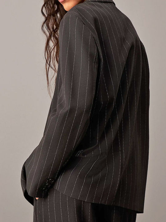 Calvin Klein Damen Krepp Blazer Black