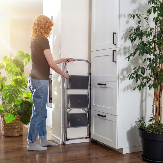 Kadax Leiter Aluminium mit 3 Stufen