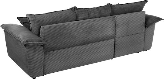 Aldo Ecksofa Schlafsofa mit Linker Ecke & Stauraum Anthrazit 256x159x87cm