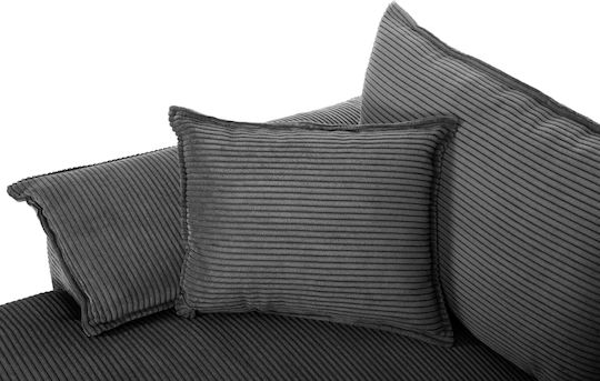Aldo Ecksofa Schlafsofa mit Linker Ecke & Stauraum Anthrazit 256x159x87cm