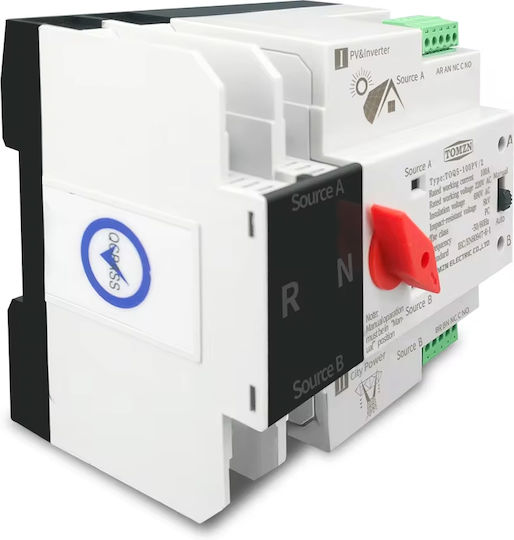 Automatic Switch Transfer Between Grid Photovoltaic Panels 2p 230v 63a