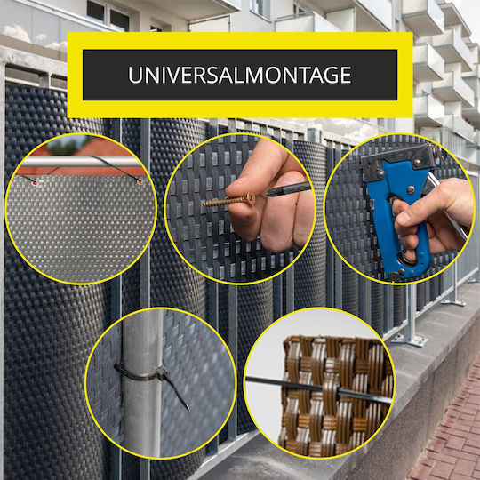 Kadax Schattentrennwand Gray 1x5m