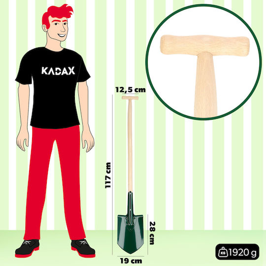 Kadax Φτυάρι με Ξύλινο Κοντάρι 117cm