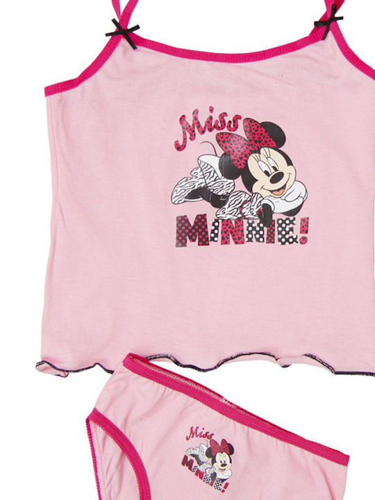 Disney Kids' Set Brief with Undershirt Pink