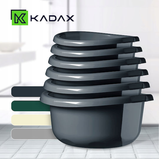 Kadax Λεκάνη Στρογγυλή Χωρητικότητας 15lt Γκρι