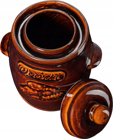 Kadax Vase Allgemeine Verwendung mit Deckel Keramik Braun 3000ml Kadax Vase Allgemeine Verwendung mit Deckel Keramik Braun 3000ml