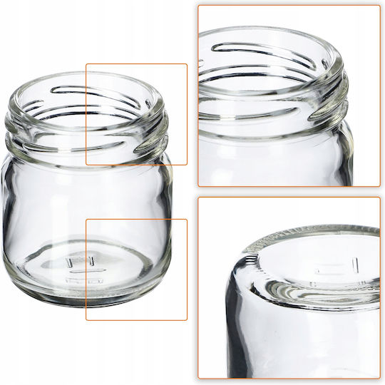 Kadax Set 100buc Borcane Uz General cu capac Sticlă Transparent 40ml