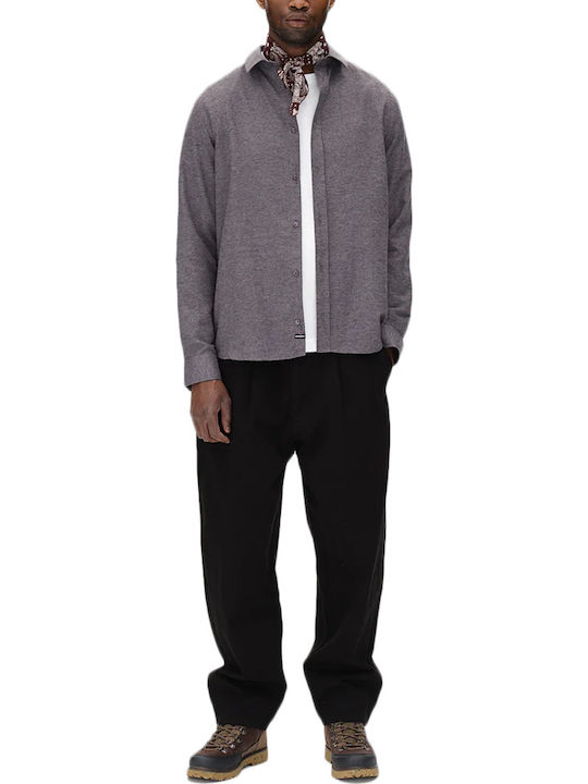 York Long-sleeved Cotton Shirt Grey