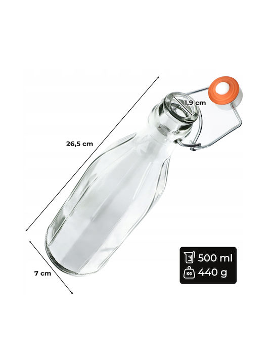 Kadax Set 6Stück Gläser Allgemeine Verwendung mit Kork Glas Grün 500ml