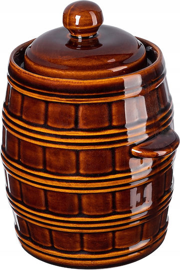 Kadax Vază Utilizare Generală Cu Capac Ceramică Maro 3200ml