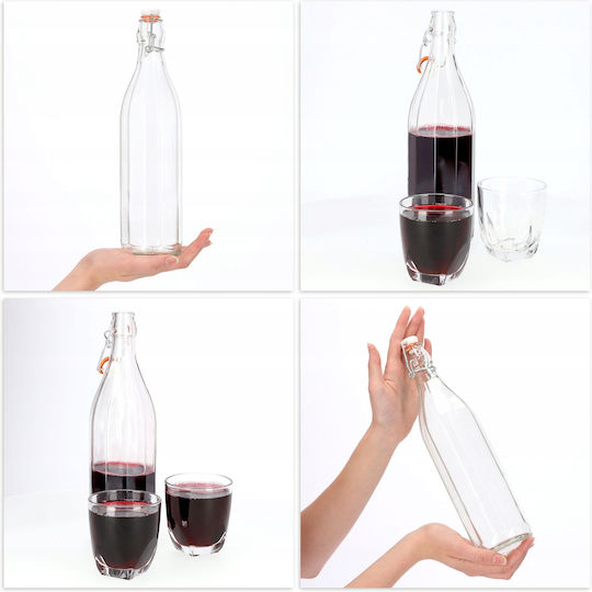 Kadax Set 6 Bucăți Vaze Utilizare Generală cu Plută Sticlă Transparentă 750ml 6 Bucăți