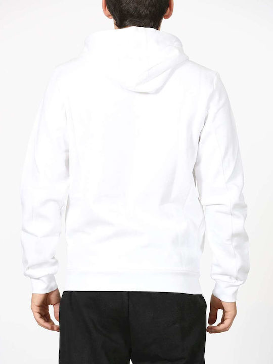 Herren Fleecejacke mit Kapuze White