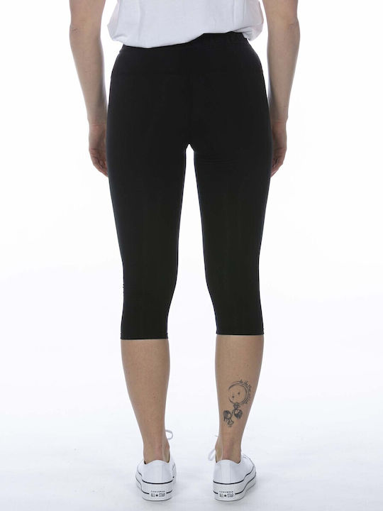 Frauen Capri Leggings Hochgeschnitten Black