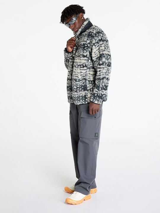 Winter Pass Men's Fleece Cardigan Dark stone