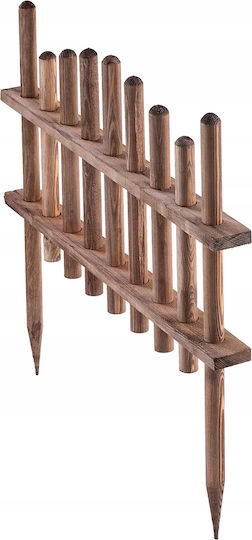 Kadax Wooden Garden Border in Brown Color 35x60cm