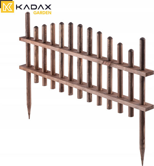 Kadax Holzgartenbordüre in Braun Farbe 35x85cm