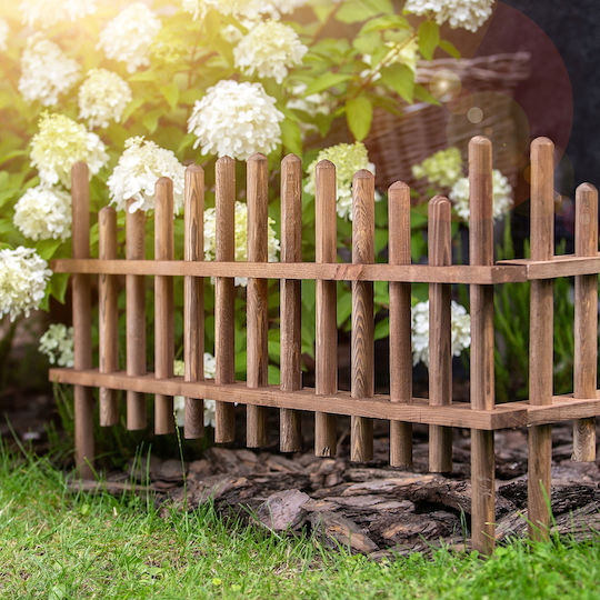 Kadax Holzgartenbordüre in Braun Farbe 35x85cm