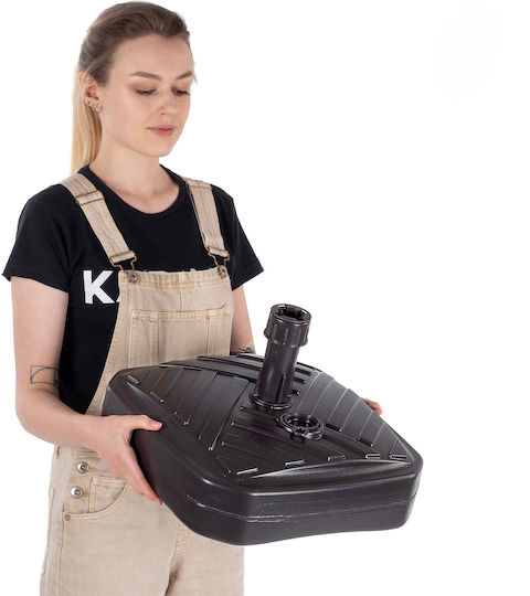 Kadax Βάση Ομπρέλας Πλαστική Καφέ 39x39cm