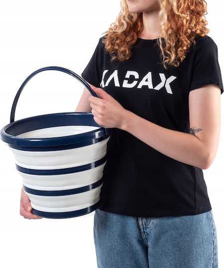 Kadax Πτυσσόμενος Κουβάς Σιλικόνης Χωρητικότητας 10lt Μπλε