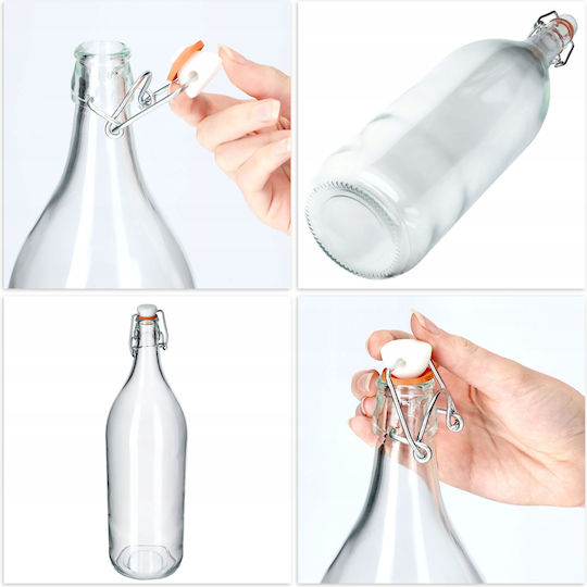 Kadax Μπουκάλι Νερού Γυάλινο με Φελλό Διάφανο 2000ml 3 Τεμάχια Kadax Μπουκάλι Νερού Γυάλινο με Φελλό Διάφανο 2000ml 3 Τεμάχια