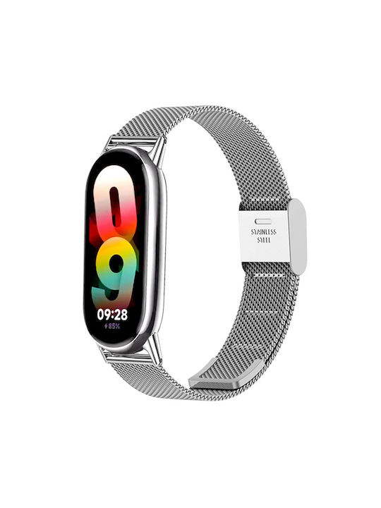 Techsuit Strap Stainless Steel Silver (Xiaomi Mi Band 8 / 8 NFC / 9 / 9 NFC)