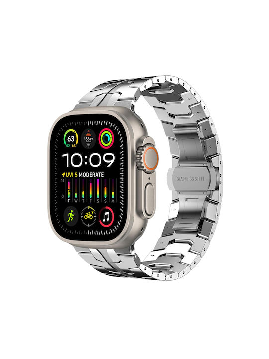 Techsuit Strap Stainless Steel Silver (Apple Watch 44/45/46mm/Ultra 49mm)