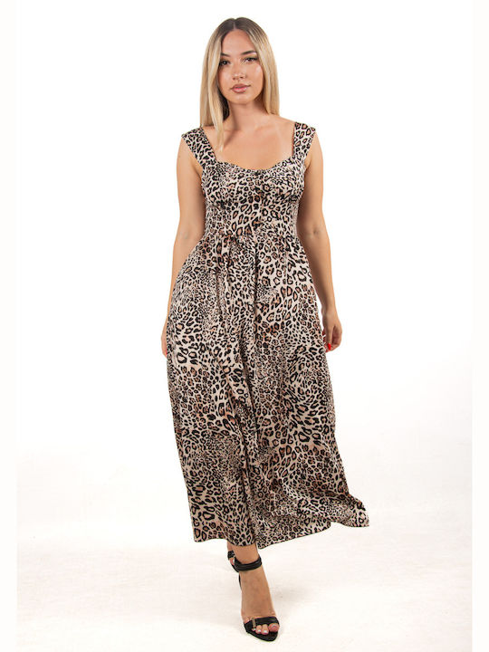 Rochie Vintage cu Imprimeu Leopard