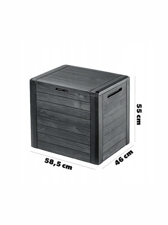 Kadax Cutie de depozitare pentru exterior Plastic 140lt Gri L58.5xW46xH55buc