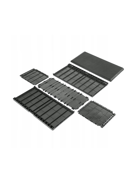 Kadax Cutie de depozitare pentru exterior Plastic 290lt Gri L114xW47xH59.5buc