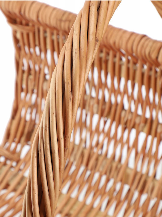 Kadax Μεταλλική Τσάντα Μεταφοράς Ξύλων 49.5x33x40cm Μπεζ
