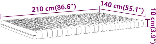 vidaXL Double Saltea 140x210x10cm