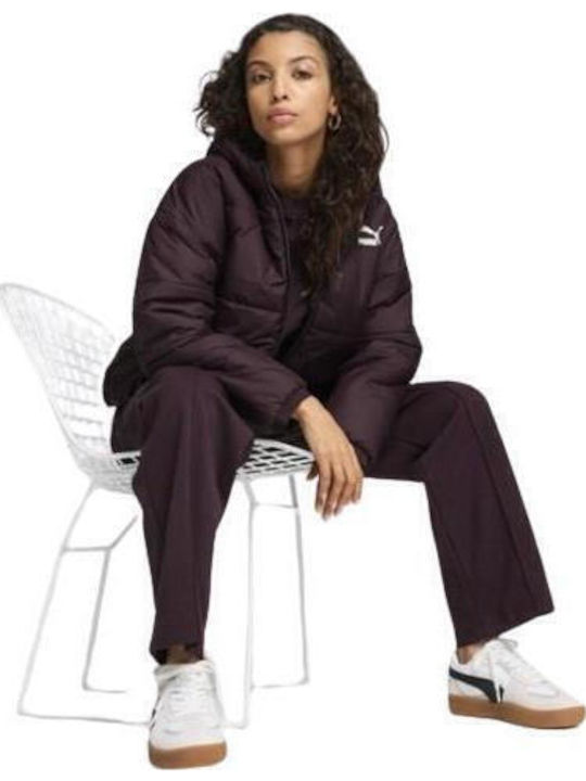Classics Κοντό Γυναικείο Puffer Μπουφάν για Χειμώνα Midnight Plum