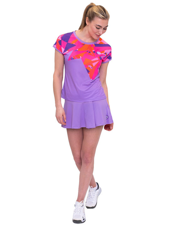 Bidi Badu Spike Printed Wavy Women's Tennis Skort Lilac Pink