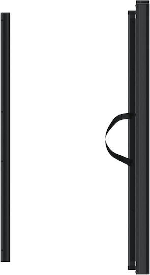 vidaXL Υφασμάτινο Διαχωριστικό Σκύλου 125x102.5εκ. Μαύρο