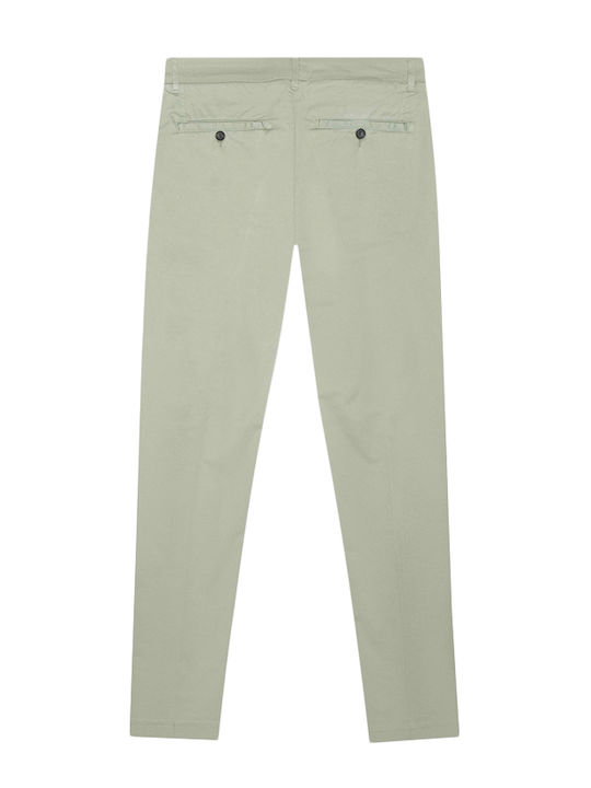 Bryan Trousers Elastic in Skinny Fit Green